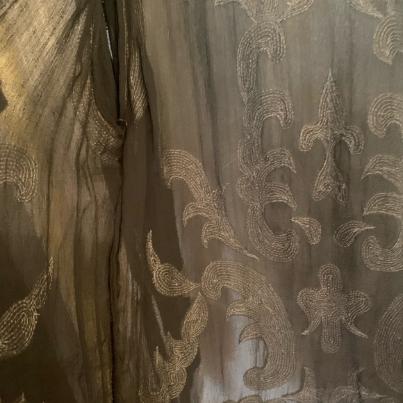 Vintage 100% Black Silk Beaded Pearl Evening Jacket Made in India Sz S - Picture 11 of 11